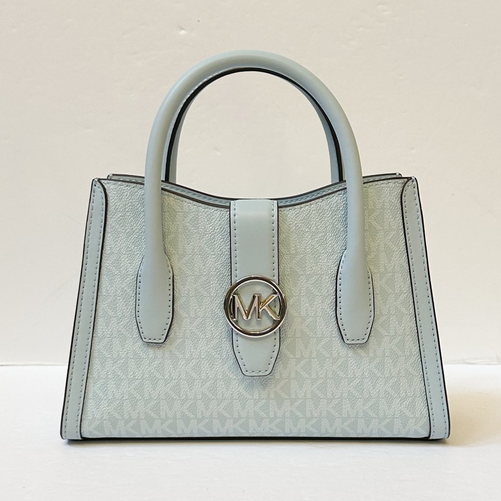 Michael Kors Gabby Small Satchel Top Zip Shoulder Crossbody Bag Mk Vista Blue